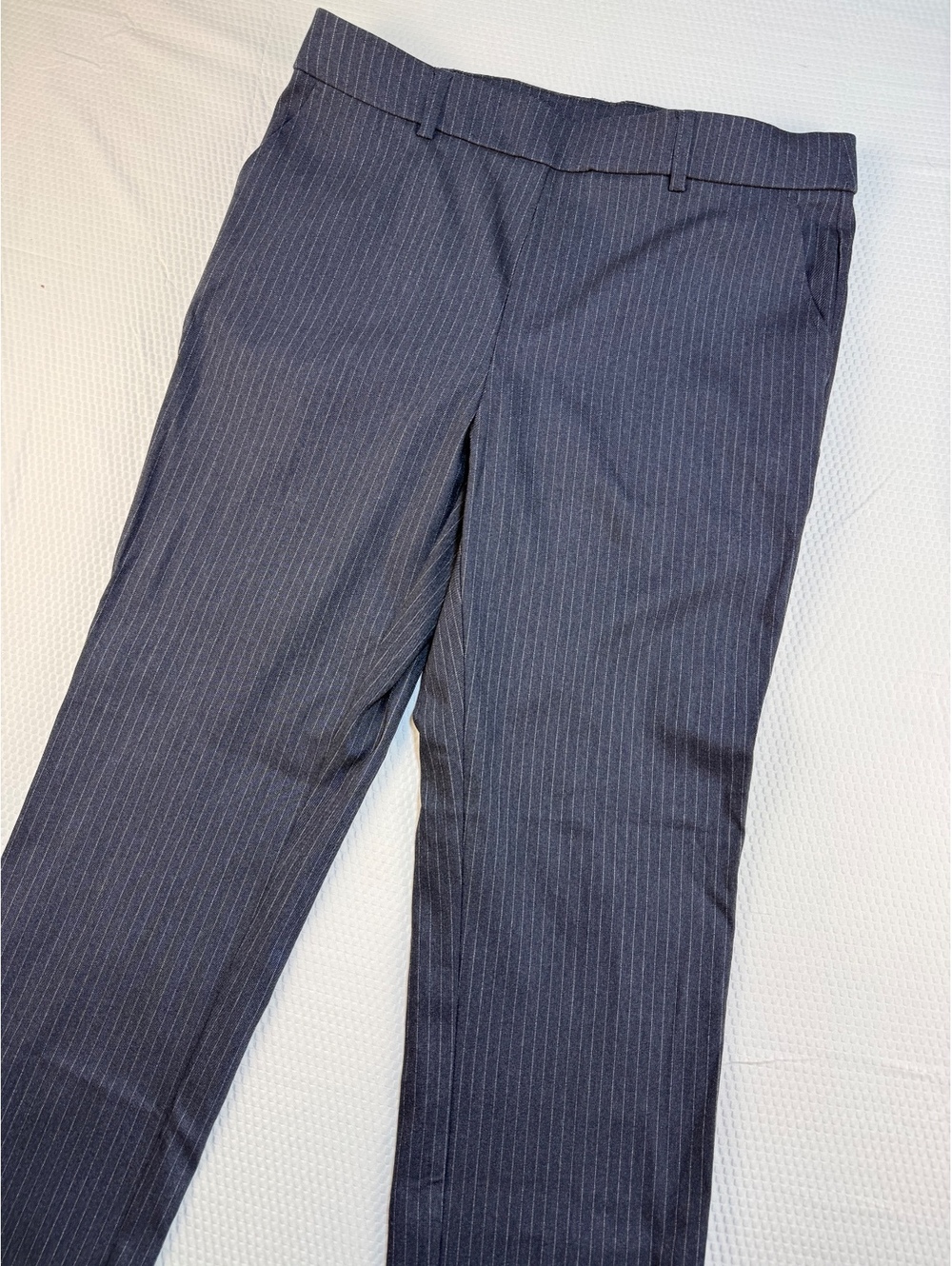Rafaella Womens Size 14 Navy Pinstripe Straight Leg Dress Pant Stretch Corporate